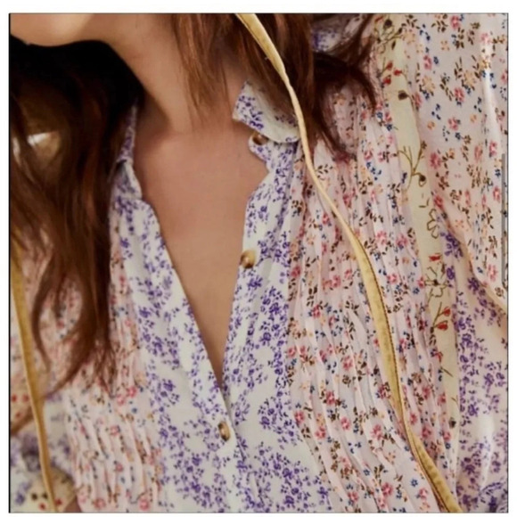 Free People Lost in you floral tunic mini dress - Picture 4 of 15